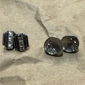 Elegant Silver Earrings Set